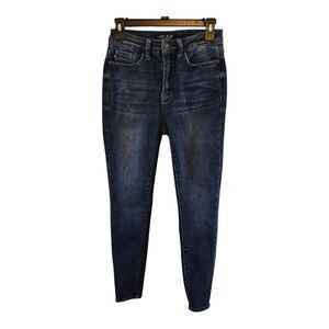 JUDY BLUE LOS ANGELES SKINNY JEANS SIZE 3 INSEAM 26 DENIM BLUE STRETCH 5 POCKET